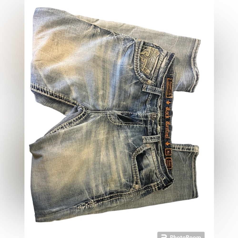 Men’s Rock Revival Size 36 “Breen” Straight Leg Jeans
